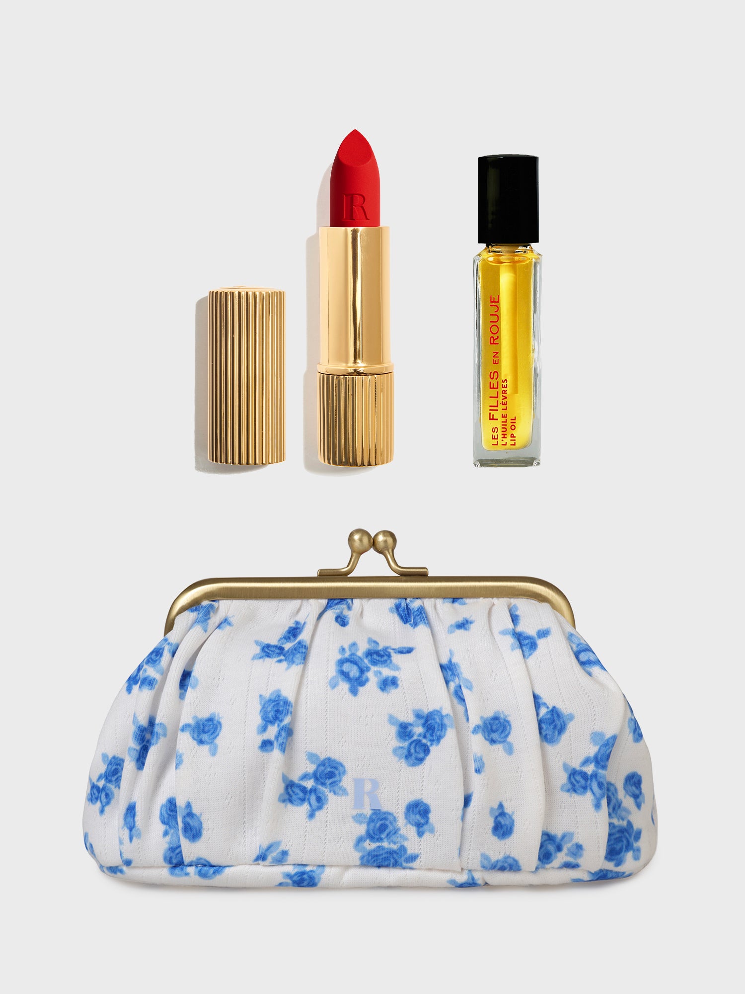 Das glänzende rote Set